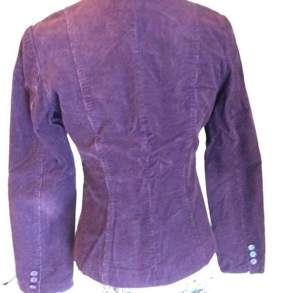 Plum Corduroy Blazer - Picture 2 of 10